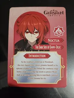 #C260 Genshin Impact DILUC Anime CCG Collector's Card - Image 2