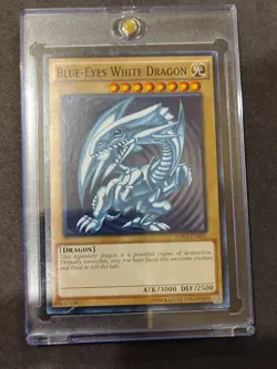 Blue-Eyes White Dragon (Original Art) LDK2-ENK01 1st Edition Yugioh Card HP - Image 1
