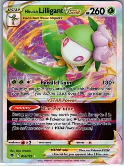 Hisuian Lilligant VSTAR 018/189 SWSH10: Astral Radiance - Pokemon Card - NM - Image 1
