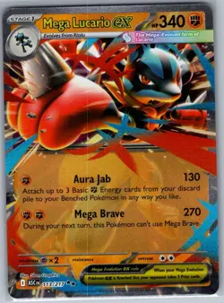 Mega Lucario ex 113/217 ME: Ascended Heroes - Pokemon Card - NM - Image 1