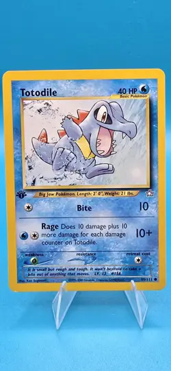Pokemon Card - Totodile Neo Genesis 80/111 Common 1st Edition WOTC - Image 1