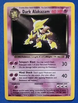 Dark Alakazam - 1/82 - Team Rocket - Unlimited Holo Rare - Pokemon TCG - LP - Image 1