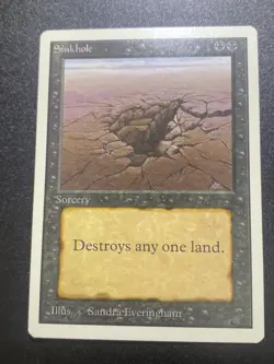 1993 WotC MAGIC the Gathering UNLIMITED unplayed SINKHOLE near mint - Image 1
