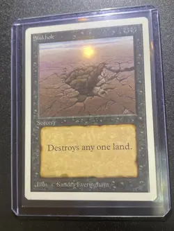 1993 WotC MAGIC the Gathering UNLIMITED unplayed SINKHOLE near mint - Image 5