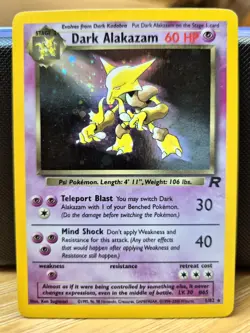 Pokemon TCG Dark Alakazam 1/82 Team Rocket Holo Rare Unlimited - Image 1