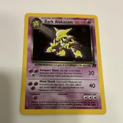 Pokemon TCG Dark Alakazam Team Rocket Holo Rare 1/82 Wizards 2000 Unlimited READ - Image 1