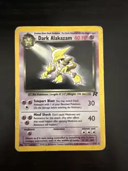 Pokemon TCG Dark Alakazam Team Rocket 1/82 Holo Unlimited Holo Rare Card - Image 1