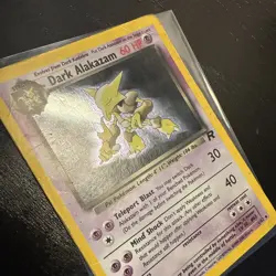 Pokemon TCG Dark Alakazam Team Rocket 1/82 Holo Unlimited Holo Rare Card - Image 2