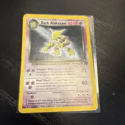 Pokemon TCG Dark Alakazam Team Rocket 1/82 Holo Unlimited Holo Rare Card - Image 3