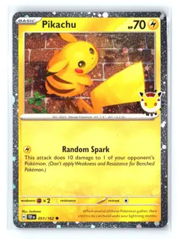 Pikachu Pokemon Day 30th Anniversary Cosmos Holo #051/162 Near Mint or Better - Image 1