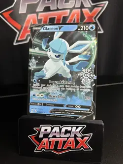 Pokemon TCG Glaceon V 040/203 Ultra Rare Snowflake Stamped Holiday Promo - Image 1