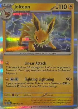 Jolteon 029/131 Holo Rare SV: Prismatic Evolutions Pokemon Holo Near Mint - Image 1