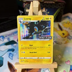 Pokemon TCG Luxray SWSH023 Black Star Promo STAMPED Rebel Clash Near Mint - Image 1