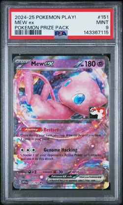 2024-2025 POKEMON PLAY! POKEMON PRIZE PACK #151 MEW EX PSA 9 - Image 1
