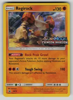 Regirock - (Prerelease) SM74 Sun & Moon Promo Pokemon Holo LP - Image 1