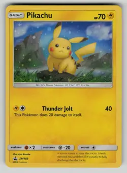 Pikachu - SM183 Sun & Moon Promo Holo Pokemon NM - Image 1