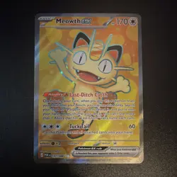 Pokemon Meowth EX Ultra Rare Full Art Holo 107/088 POR 170 HP 60 Attack - Image 1