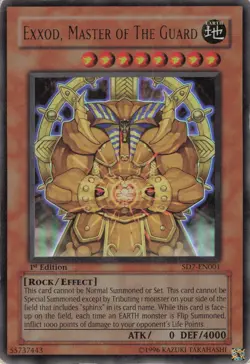 Yugioh Exxod, Master of the Guard SD7-EN001 Ultra Rare 1st Edition LP - Image 1