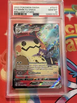 Pokemon Mimikyu VMAX Trainer Gallery TG17/TG30 Brilliant Stars PSA 10 - Image 1