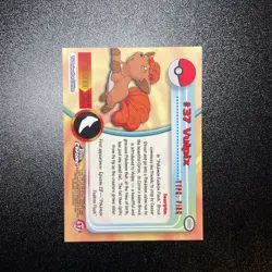 2000 Topps Chrome Pokemon Series 1 Vulpix Base Holo #37 - Image 4