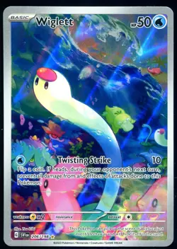 WIGLETT 206/198 ILLUSTRATION RARE SCARLET & VIOLET Pokemon NEAR MINT - Image 1