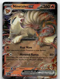 NINETALES EX 038/165 DOUBLE RARE 151 POKEMON NEAR MINT - Image 2