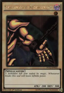 Yugioh Left Arm of the Forbidden One PGL2-EN025 Gold Rare 1st Edition LP - Image 1