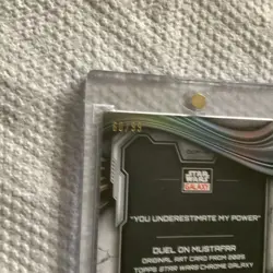 2025 Topps Star Wars Chrome Galaxy You Underestimate My Power Wave 60/99 - Image 3