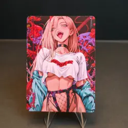 Power - Retro Waifus, Custom Anime Waifu Trading Card Chainsaw Man - Image 1