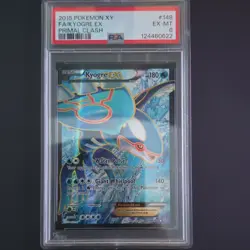 Pokemon Kyogre EX Full Art Ultra Rare Holo 148/160 XY Primal Clash PSA 6 - Image 1