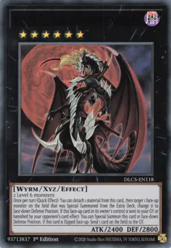 Yugioh Number 24: Dragulas the Vampiric Dragon DLCS-EN118 Blue Ultra Rare 1st LP - Image 1