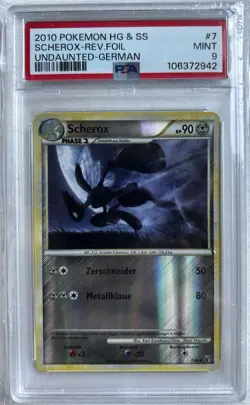 Pokemon Unerschrocken Scherox REV.FOIL PSA 9 German Karten Card Sammlung - Image 1