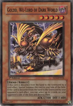 Yugioh Goldd, Wu-Lord of Dark World EEN-EN024 Super Rare 1st Edition LP - Image 1