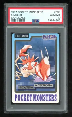 Pokemon Japanese Carddass 1997 099 Kingler Card 99 Bandai PSA 10 79944386 - Image 1