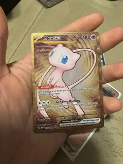 Pokemon Mew EX Holo Full Art Card 205/165 Scarlet & Violet 151 *Metal Card* - Image 1