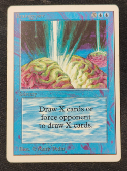 MTG: Braingeyser UNLIMITED! 2ND EDITION! HP (print lines) Magic the Gathering!! - Image 1