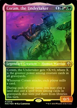 Magic The Gathering MTG CORAM, THE UNDERTAKER ETCHED FOIL Modern Horizons 3 NM - Image 1