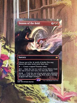 Season of the Bold Borderless NM-Mint Bloomburrow MTG - Image 1