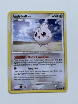 Igglybuff Common Normal Great Encounters 70/106 HP Pokemon TCG - Image 1