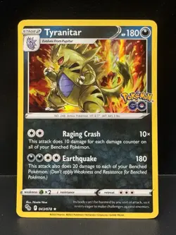 Tyranitar Holo Rare - 043/078 - Pokemon Go Pokemon 2023 - Image 1