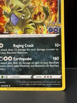 Tyranitar Holo Rare - 043/078 - Pokemon Go Pokemon 2023 - Image 4