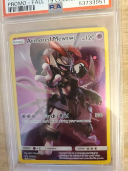 Pokemon PSA 9 Armored Mewtwo SM228 Promo Holo Full Art! Grail Card Rare - Image 2
