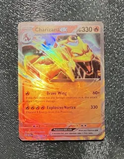 Pokemon Charizard EX Full Art Holo Double Rare 006/165 Scarlet & Violet 151 330… - Image 1