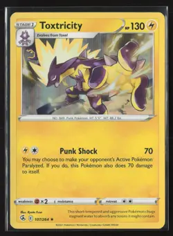 Toxtricity 107/264 Holo Rare Fusion Strike Pokemon Holo Near Mint - Image 1