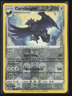 Corviknight 190/264 Rare Fusion Strike Pokemon Reverse Holo Lightly Played - Image 1