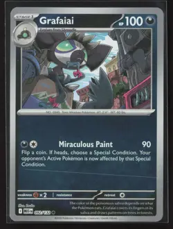 Grafaiai 092/132 Common Mega Evolution Pokemon Reverse Holo Near Mint - Image 1