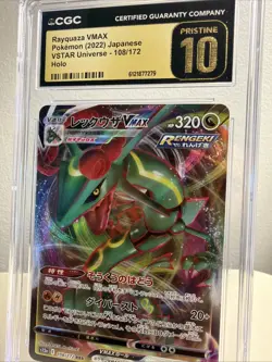 Pokemon Rayquaza VMAX Triple Rare Holo CGC Pristine 10 Vstar Universe 108/172 J… - Image 3