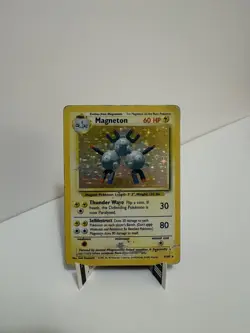 Pokemon Magneton 9/102 Base Set Holo Rare 60 HP Wizards 1999 English - Image 1