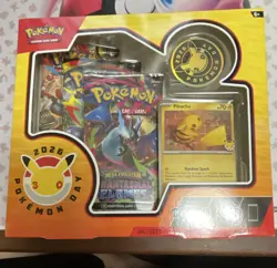 Pokemon Day 2026 Collection Box Sealed, Pikachu Promo, Coin, 3 Booster Packs - Image 1