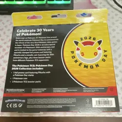 Pokemon Day 2026 Collection Box Sealed, Pikachu Promo, Coin, 3 Booster Packs - Image 2